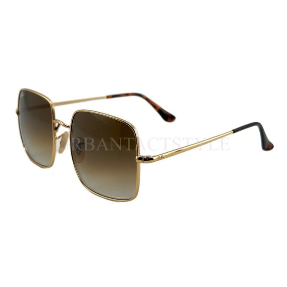 NEW Ray-Ban RB1971 Square 1971 Classic Sunglasses with Gold Frame Brown Lens - Picture 2 of 12